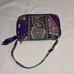 Vera Bradley Retired Heather ID Wristlet Purple